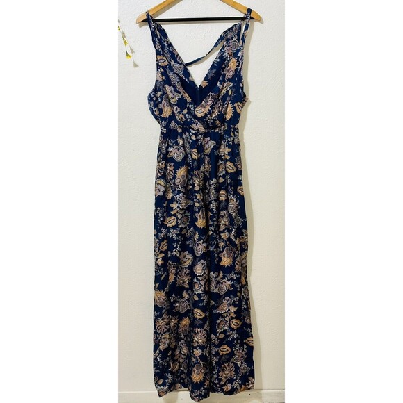 NWOT Anthropologie Ett-Twa Women Size S Floral Paisley Wide Leg Jumpsuit Boho - Picture 2 of 15
